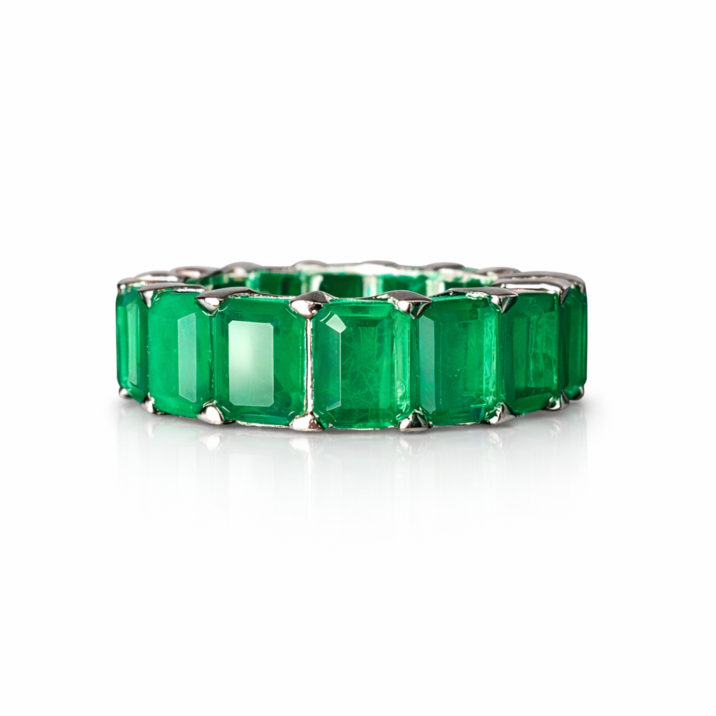 Emerald Green Eternity Ring