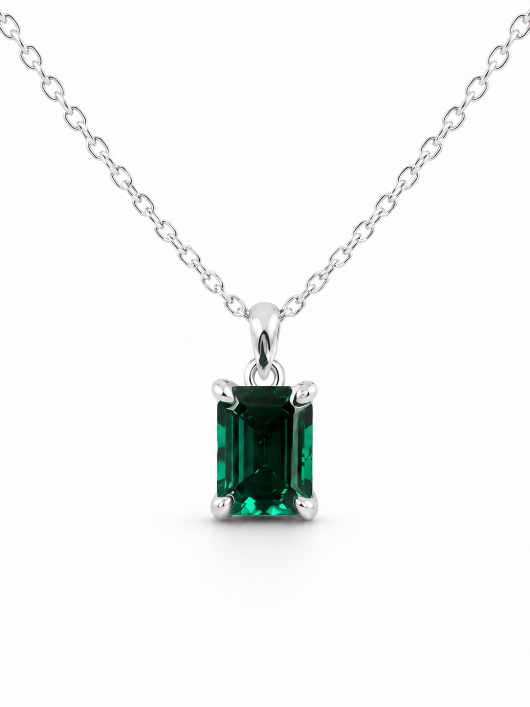 Lab Grown Emerald Necklace