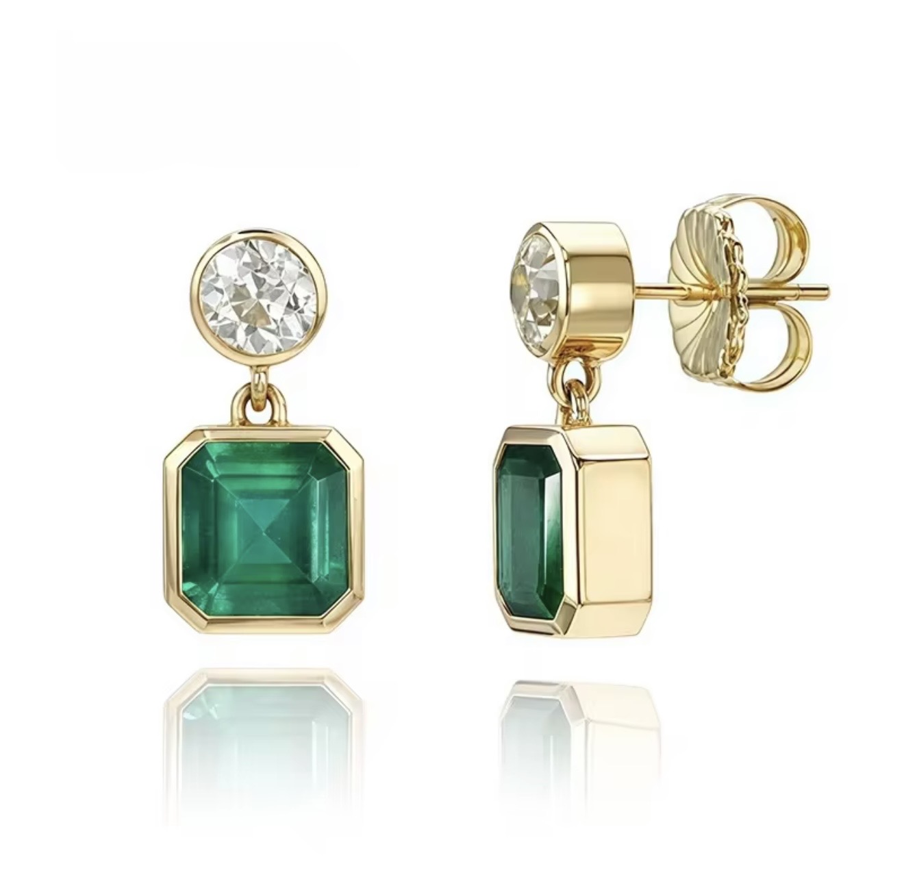Natural Emerald Royale Earrings